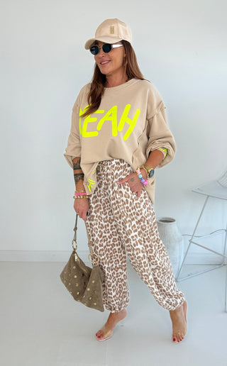 Leo Musselinhose Weiss-Camel aus 100% Baumwolle in Einheitsgröße 36-42 - Levelone GmbH & Co. KG
