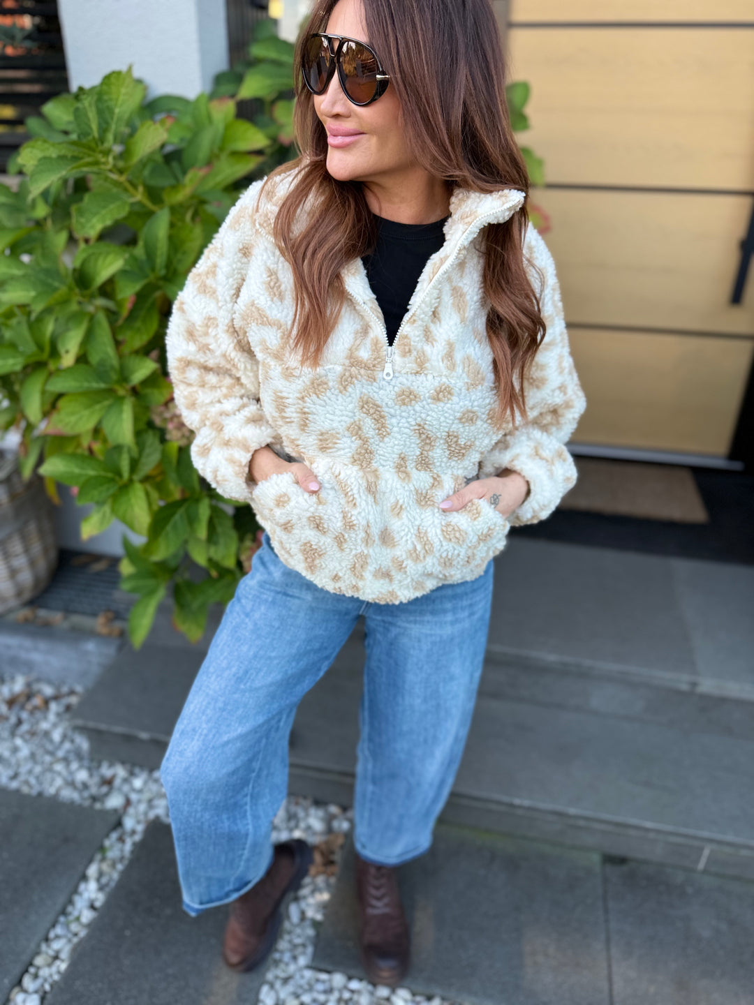 Leo Teddy Sweater in Wollweiss-Beige für Damen in Einheitsgröße 36-42 - Levelone GmbH & Co. KG