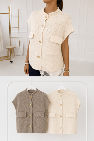 Gilet tricoté en alpaga 2602139