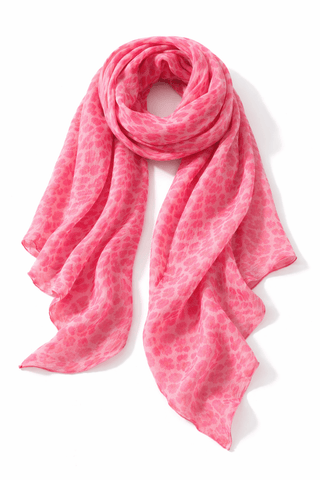 Musselin Leo Tuch in Pink-Leo in Dreieckform