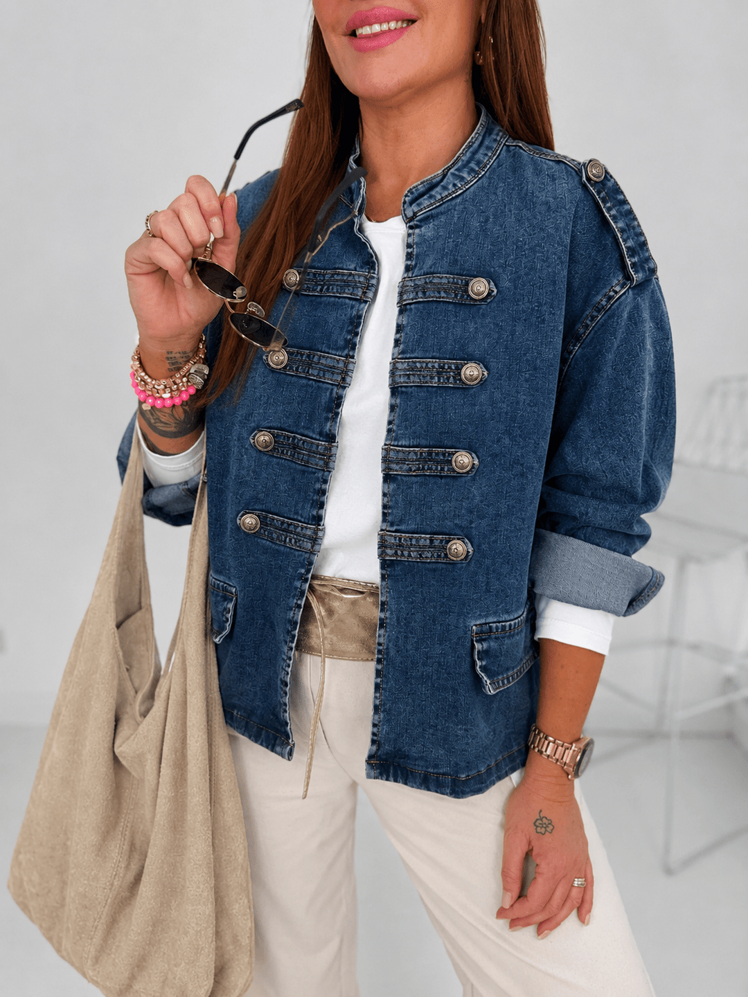Jeansjacke in Blau, für Damen in Einheitsgröße 36-42 - Levelone GmbH & Co. KG