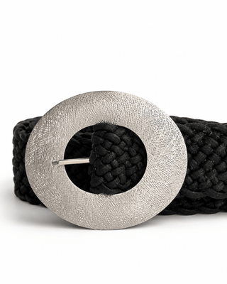 Stretchgürtel in Schwarz mit Schimmer Optik