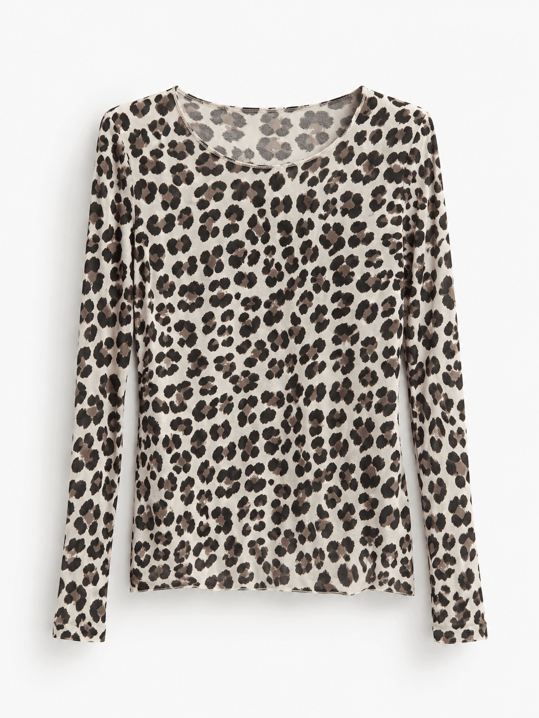 Leo Langarmshirt in Weiss-Schwarz. Mit Kaschmir! Bei Levelone für Damen in Einheitsgröße 36-42 - Levelone GmbH & Co. KG