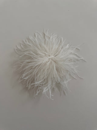 Feder Brosche-weiss-schwarz-altflieder-altrosa-beige-fuschia-pastelrosa-levelone