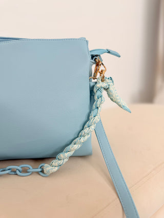 Leder Umhängetasche Blau