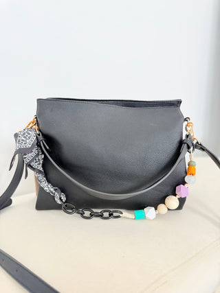 Leder Umhängetasche Schwarz