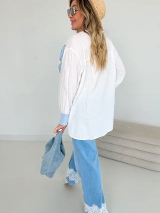 Hemd Weiss-Jeans