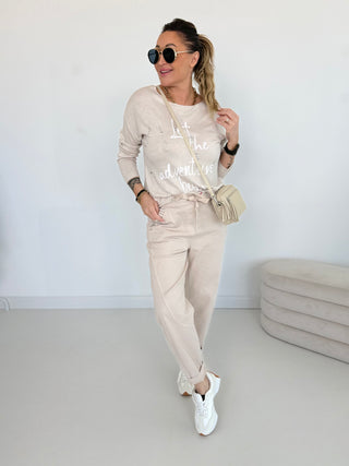 Feinstrickpullover in Beige