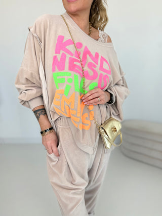 Sweater Grau mit coolem Print