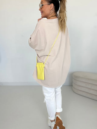 Sweater Beige mit coolem Print