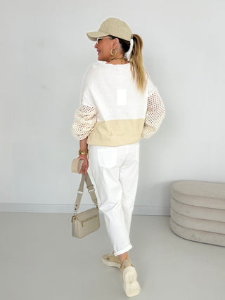 Stretchhose in Weiss