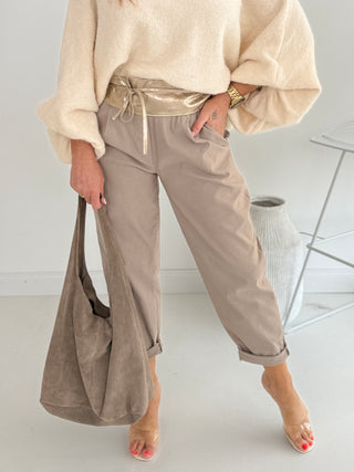 Stretchhose in Taupe für Damen in Einheitsgröße 36-42- Levelone GmbH & Co. KG