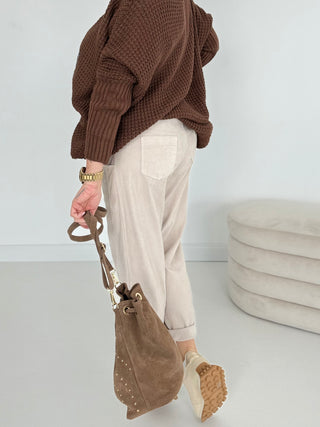 stretch cordhose-beige