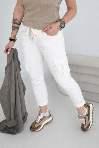 Stretchhose in Weiß