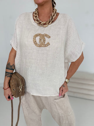 Leinen T- Shirt 2507090