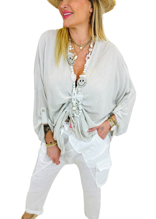 Longbluse Beige 2405163