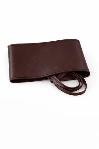 Leder Bindegürtel-braun-damen-levelone