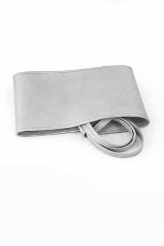 Leder Bindegürtel-silber-damen-levelone