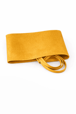Leder Bindegürtel-senfgelb-damen-levelone